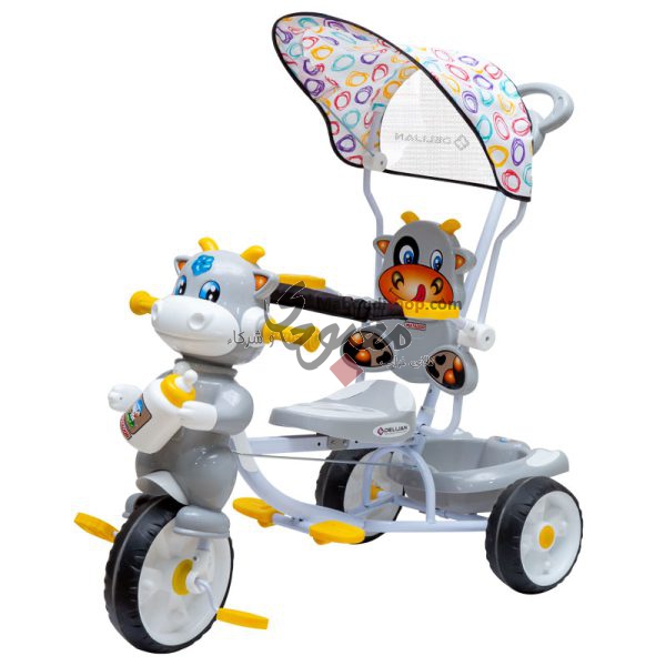 سه چرخه دلیجان مدل ماتادور (matador) طرح حیوانات رنگ طوسی